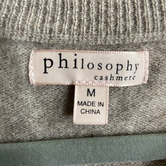 Philosophy 100% Cashmere Dog Print  Sweater Medium - Picture 3 of 7